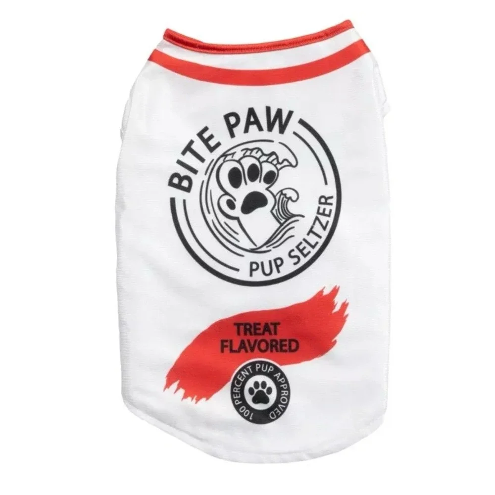 Party Dog Paw Pup Seltzer Pet alcohol dog Costume Halloween XS/S Cat White Red